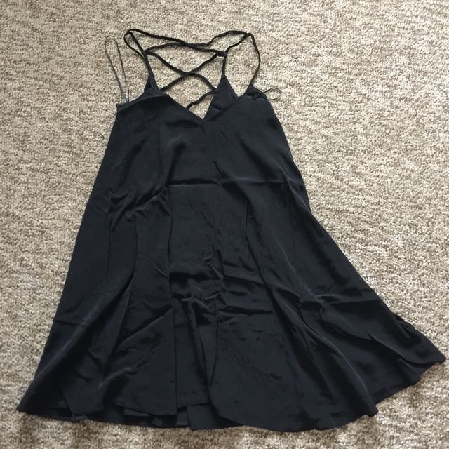Asos Petite Swing Dress With Criss Cross Back