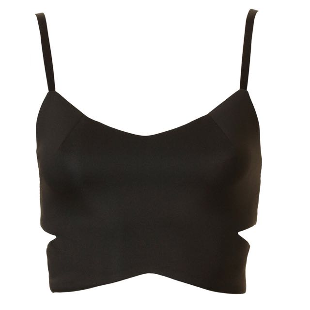 black cut out bralette