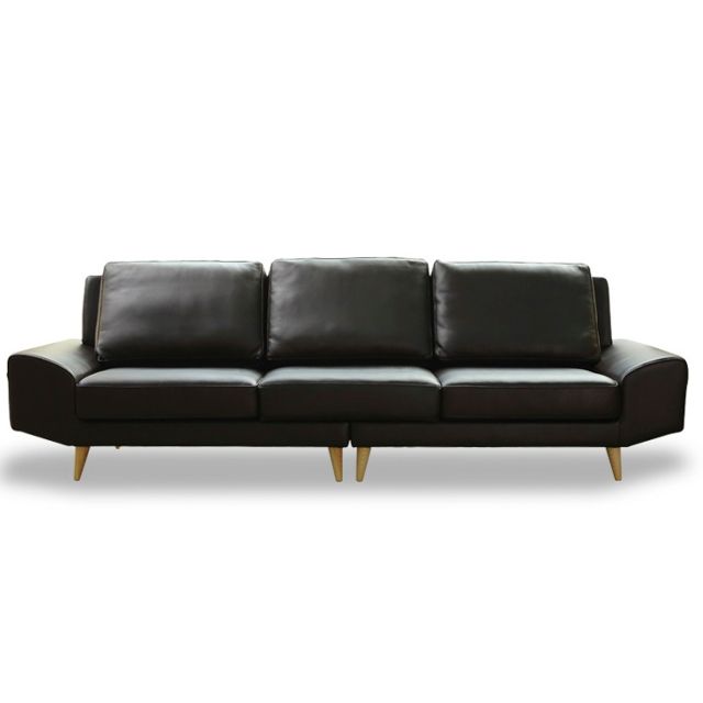 Dwell Charlie Scandinavian Leather 3 Sofa