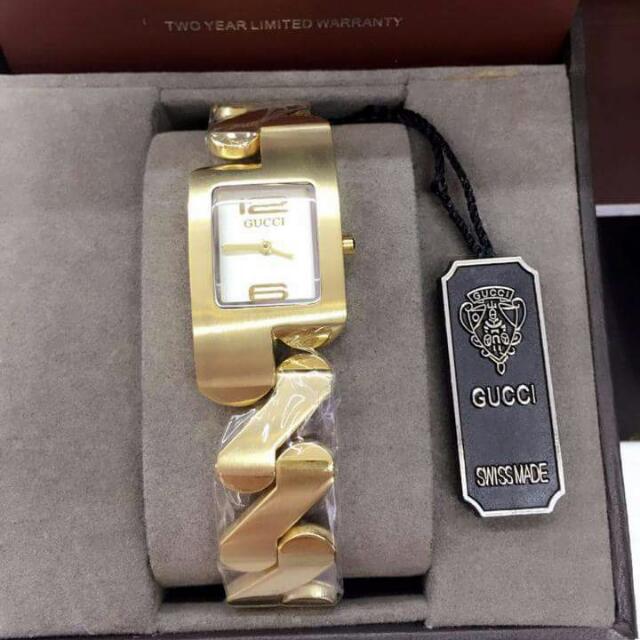 gucci zig zag gold watch price