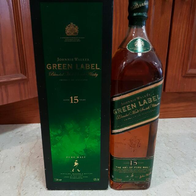 Johnny Walker Green Label 15 Years, Men's Fashion, Tops & Sets, Formal ...