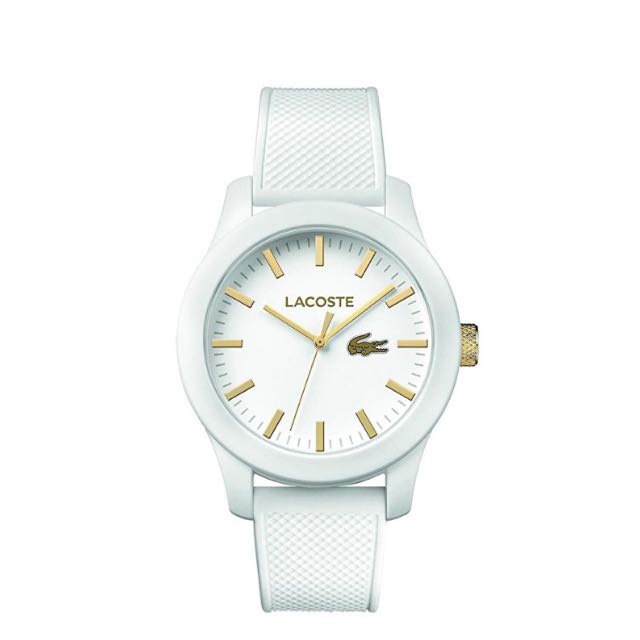 white lacoste watch men's