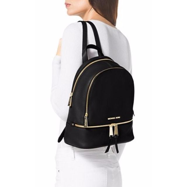 rhea large leather backpack michael kors