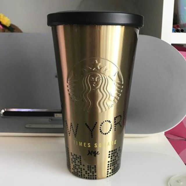 Limited Edition Discontinued!!! Starbucks Times Square Stainless Steel Tumbler 