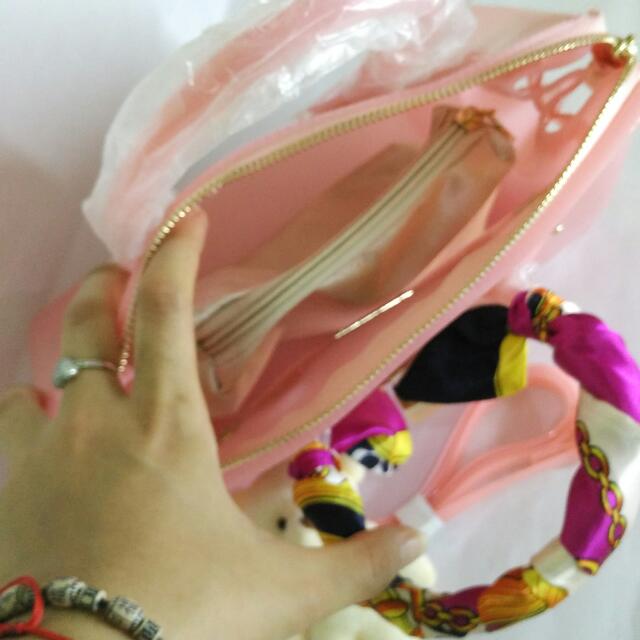 Jual Tas Branded Zr cb floral original 18 cm pink Murah Kwalitas Tas Import