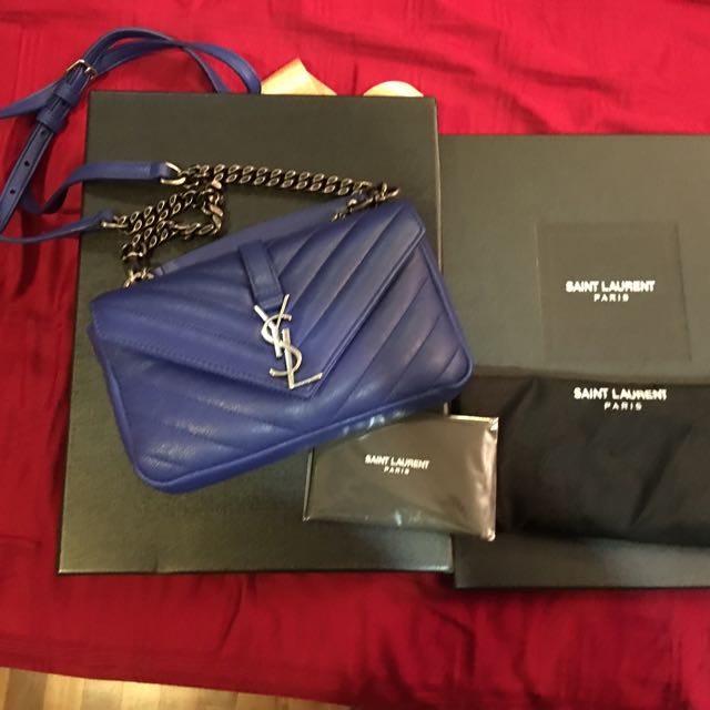 YSL College monogram Sling Bag with top Handle, Luxury, Bags & Wallets on  Carousell