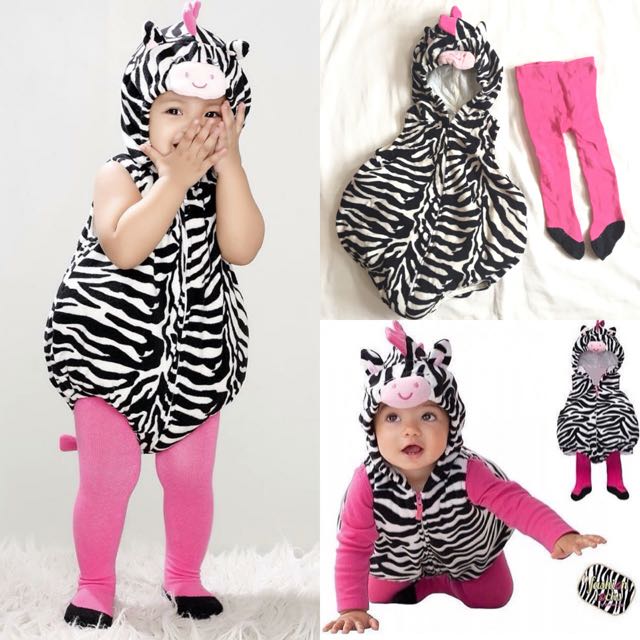 Zebra Costume Fleece Babies Kids Babies Apparel On Carousell