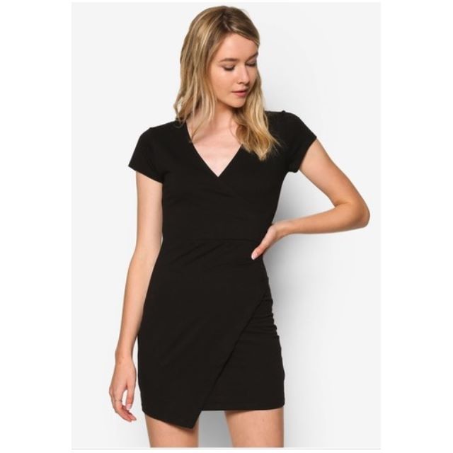 Bnwt Cotton On Kenny Wrap Dress In Black Women S Fashion Clothes