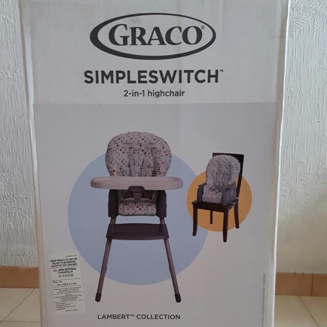 Graco Simpleswitch High Chair Babies Kids Nursing Feeding Baby High Chairs on Carousell