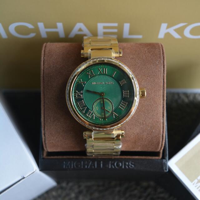 michael kors emerald green watch
