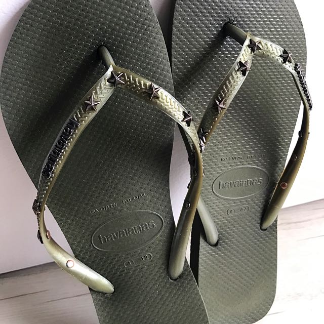 Havaianas army green sales