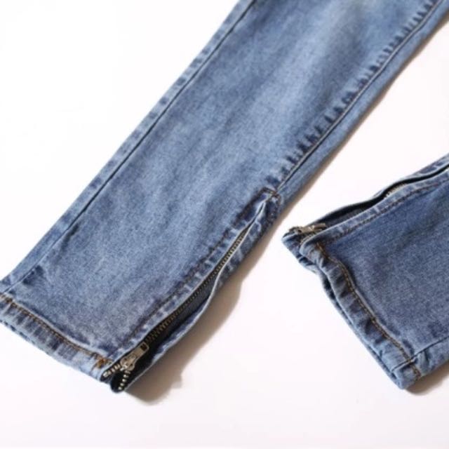 125 Side Zipper Jeans, Men's Fashion, Bottoms, Jeans on Carousell