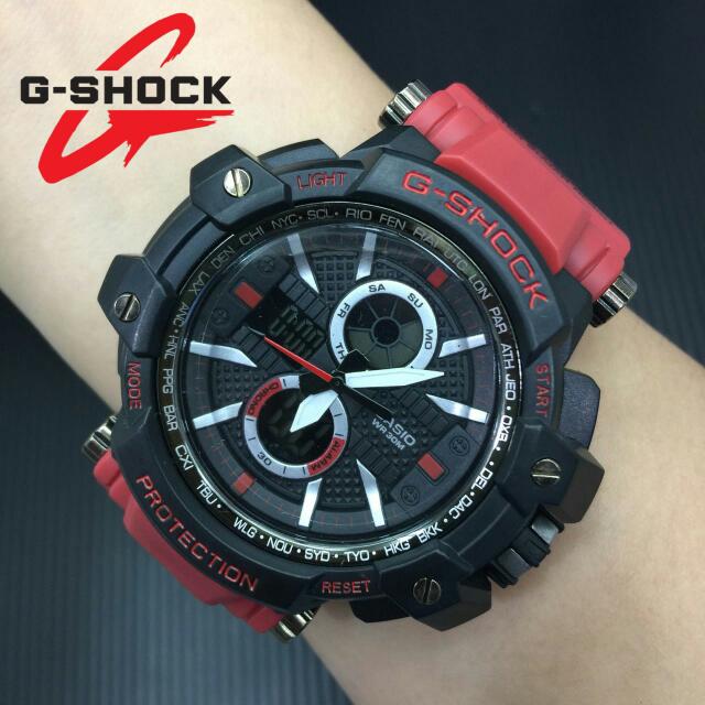 Jam Tangan G Shock Diameter 5cm Double Time Analog Digital Led