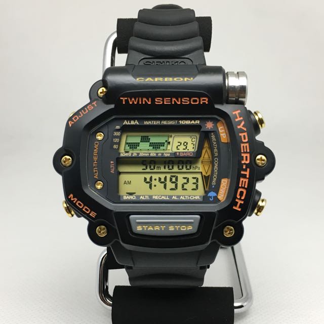 Seiko Alba Rare Hyper Tech W754 Altimeter Barometer Watch, Mobile 