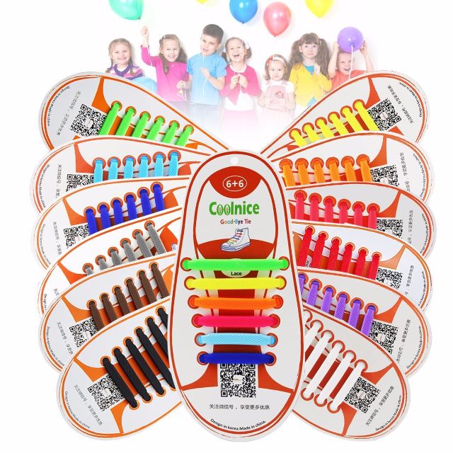 Silicone No Tie Shoelaces for Children Babies Kids Babies