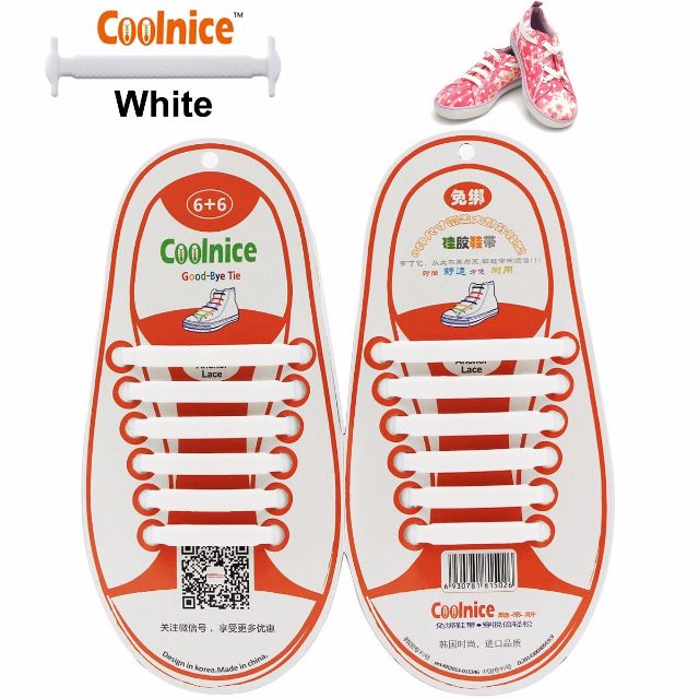 Childrens online white shoelaces