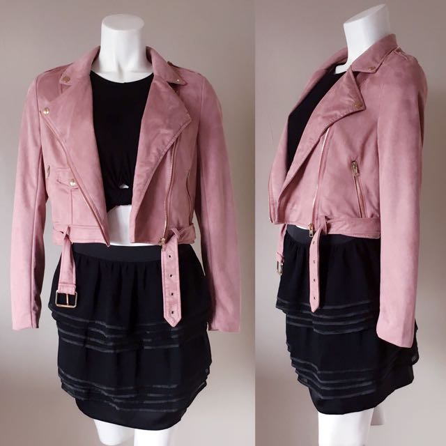 Missguided faux suede jacket cheap