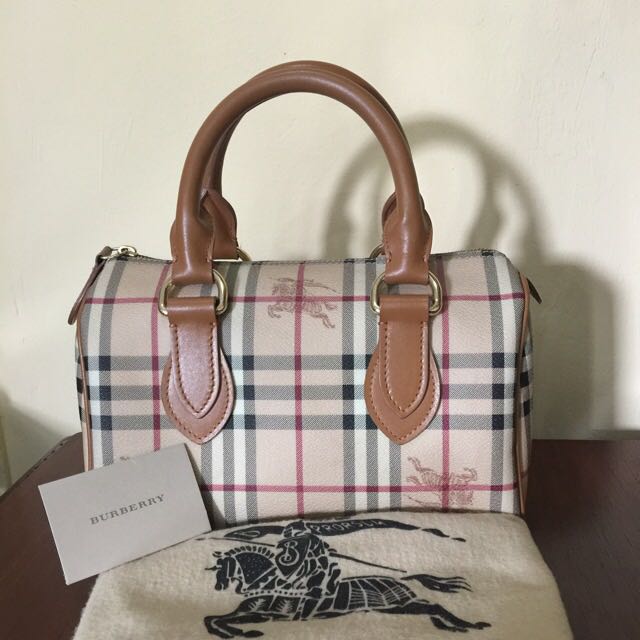 burberry haymarket bowling bag