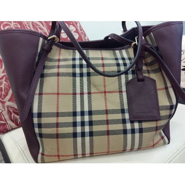 Burberry Horseferry check small Canterbury Panels Tote, Women's Fashion ...