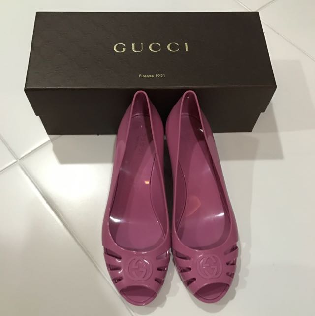 gucci jelly wedges