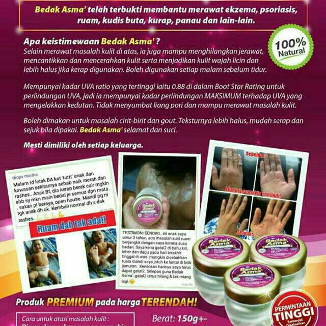 Instock Bedak Asma Health Beauty Bath Body On Carousell