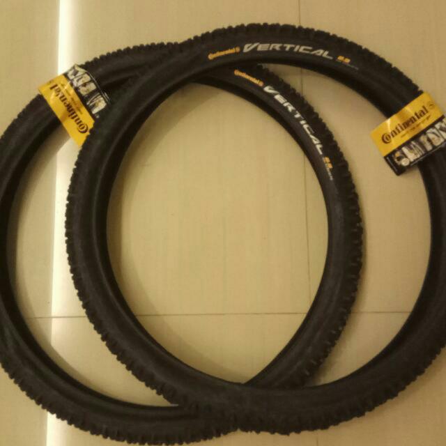 MTB tyres 26 Continental Vertical 2.3 Sports Equipment Bicycles Parts Bicycles on Carousell