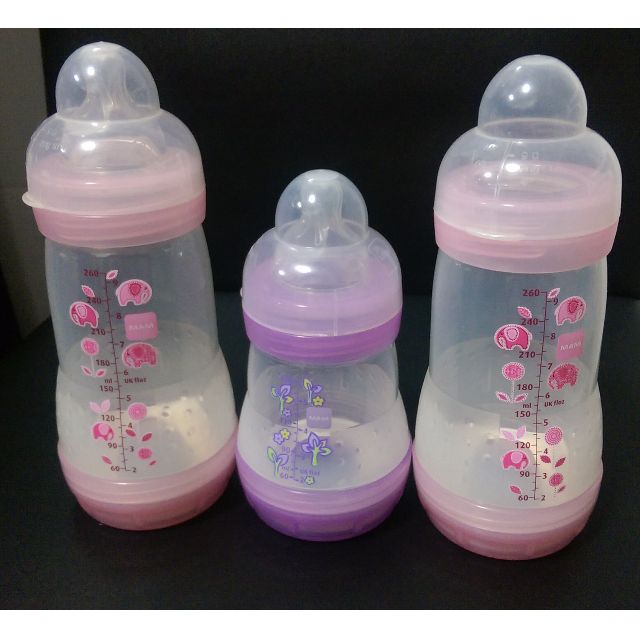 mam bottles pink 160ml
