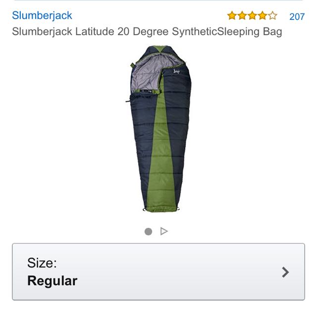 Slumbejack Latitude 20 Degree Sleeping Bag, Sports Equipment, Sports