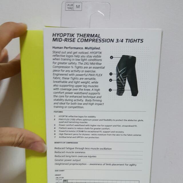 2XU Hyoptik Thermal Mid Rise Compression 3 4 Tights Men s Fashion Activewear on Carousell