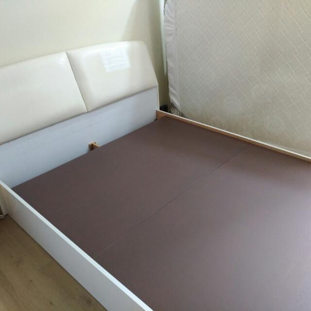 2year-old-bed-frame-with-headboard-storage-queen-size-some-scratches