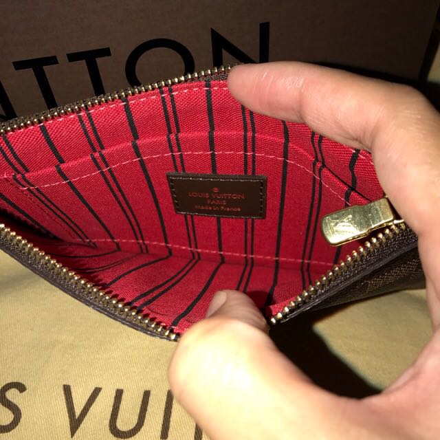 Louis Vuitton Damier Ebene Neverfull Pouch - Brown Clutches, Handbags -  LOU825555