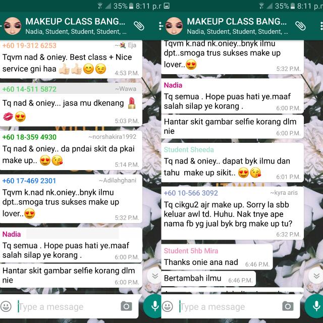 Basic Make Up Class (Category: Makeup) located in Kuala Lumpur. Submitted by onieyusof (Listing ID 88473765, Image 2). Description: Assalammualaikum BASIC MAKE UP CLASS DEMO DAN PRAKTIKAL BELAJAR 2 LOOKS. 2 CIKGU. SEAT LIMITED. Time : 11am - 5pm Location : Bandar Baru Bangi dan Ampang *barang disediakan *makan tengahari disediakan *small gift -kita akan belajar base / cara apply foundation dengan betul -shading, sclupting dan highlighting teknik 