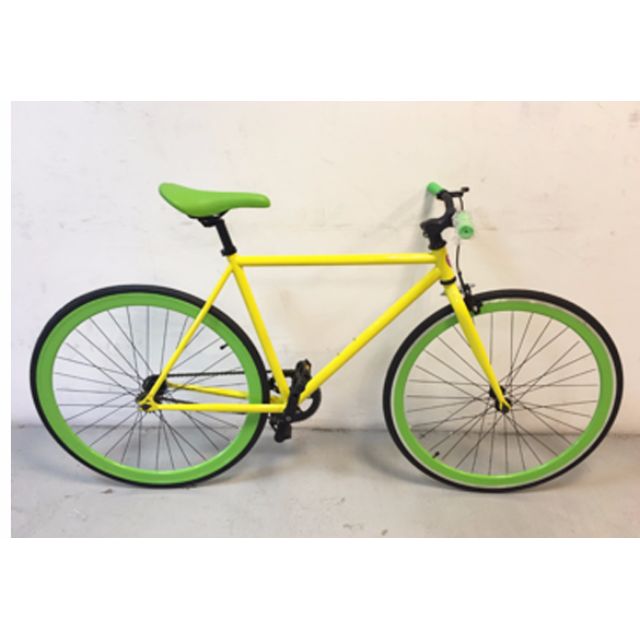 yellow green mountain bike