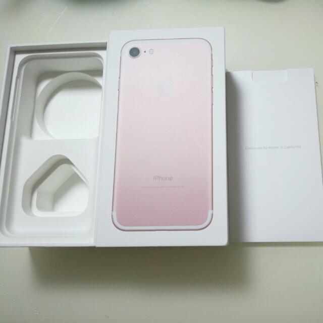 Iphone 7 Rose Gold Box And Manual Mobile Phones Tablets Iphone