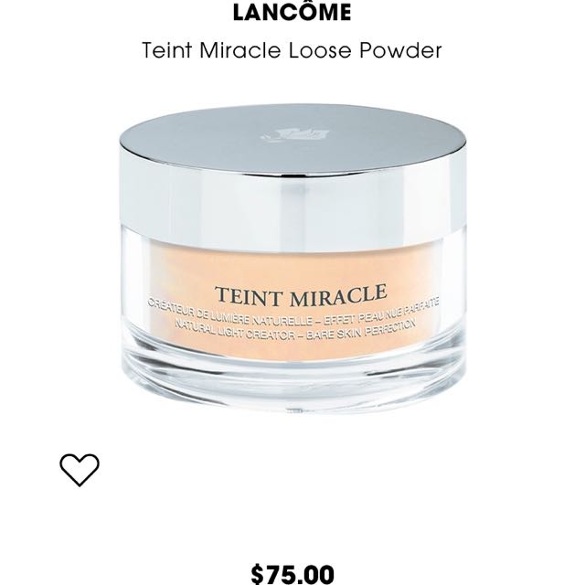 Lancome teint miracle loose powder review top