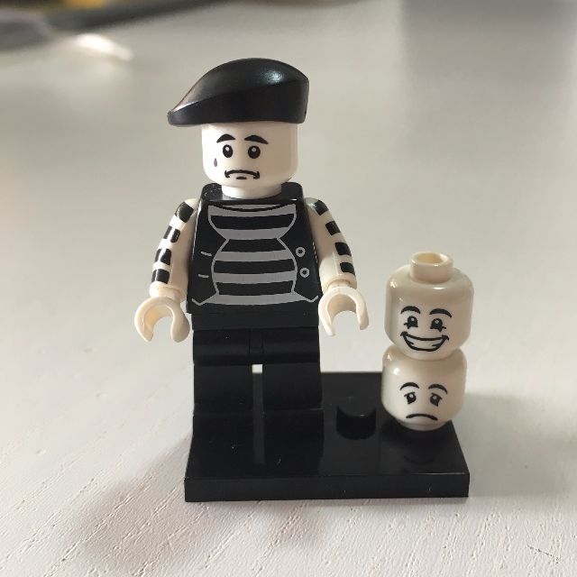 Lego mime minifigure best sale