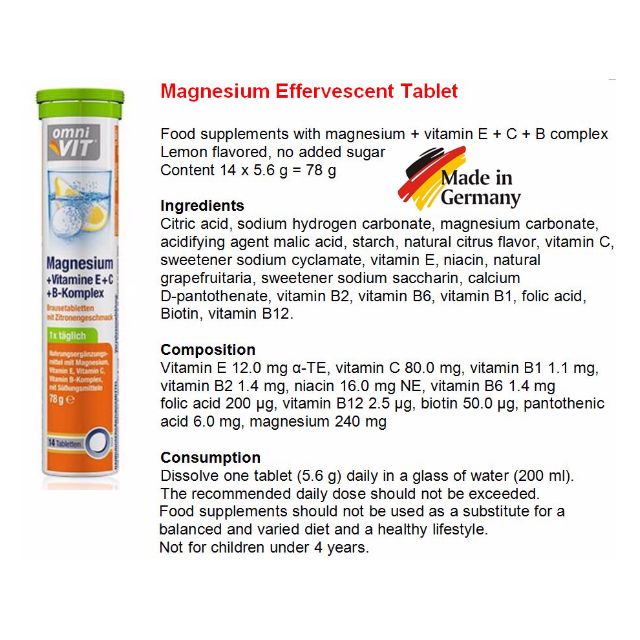 magnesium effervescent tablets made in germany