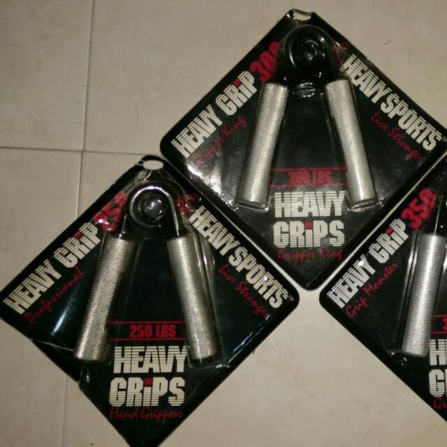Set Of 3 Heavy Grip Hand Grippers 250 300 350, Sports Equipment ...