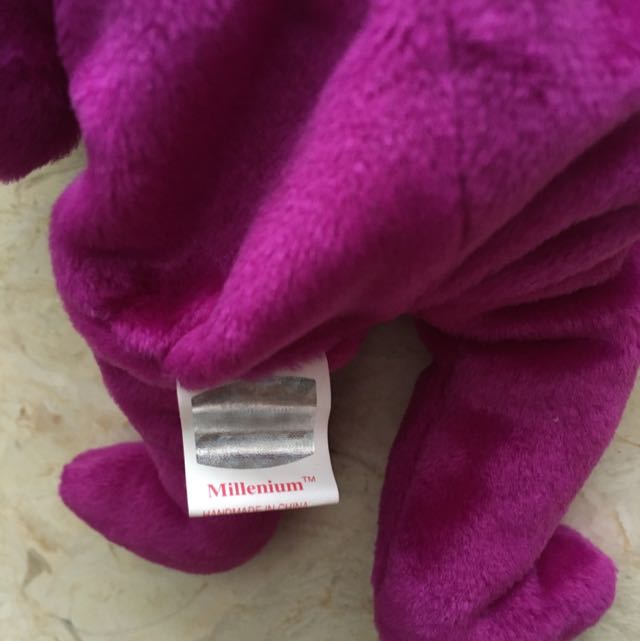 Ty Millenium Bear From 2000 - Spelt Wrongly (Category: Plushies & Soft Toys) located in Singapore. Submitted by idees (Listing ID 88371921, Image 2). Description: As pictured. This bear was from a misprint run from Ty - millenium spelt with a missing 'n'. Item will be mailed to winning buyer. Payment by bank transfer..