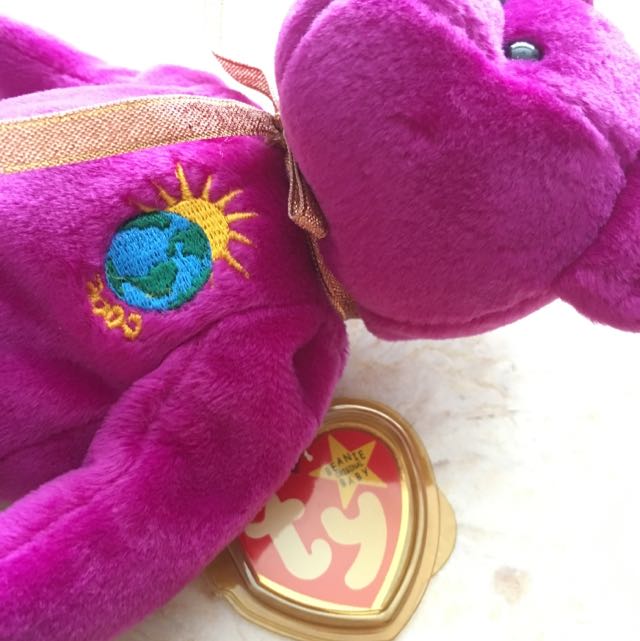 Ty Millenium Bear From 2000 - Spelt Wrongly (Category: Plushies & Soft Toys) located in Singapore. Submitted by idees (Listing ID 88371921, Image 3). Description: As pictured. This bear was from a misprint run from Ty - millenium spelt with a missing 'n'. Item will be mailed to winning buyer. Payment by bank transfer..
