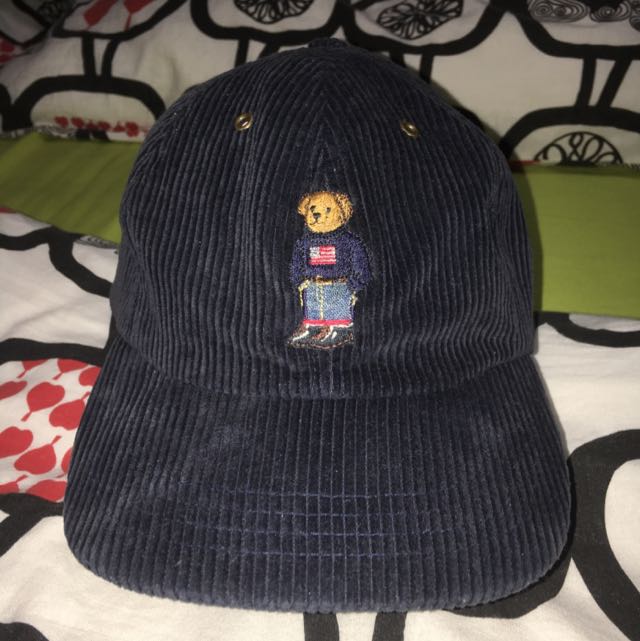 polo bear corduroy hat
