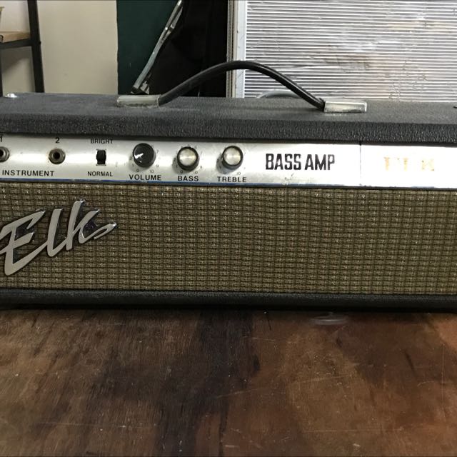 70s ELK Bass/Guitar Amp w 1x12 Vintage Speaker Cab