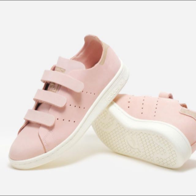 Adidas Stan Smith Pink Velcro Op Cf, Women'S Fashion, Footwear, Sneakers On  Carousell