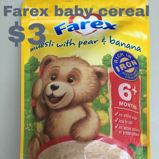 farex muesli with pear and banana