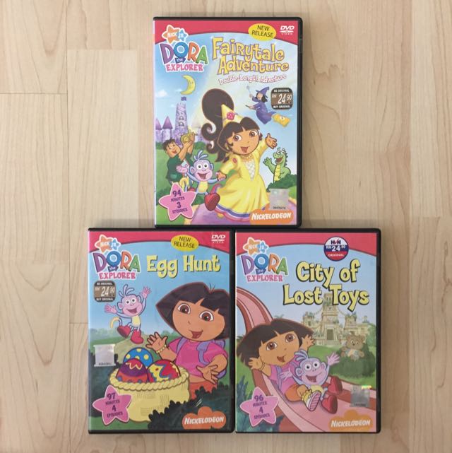 Nickelodeon S Nick Jr Dora The Explorer Dvds Fairytale Adventure Egg Hunt City Of Lost Toys Babies Kids On Carousell