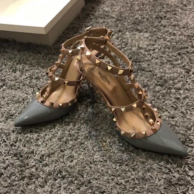 valentino heels grey