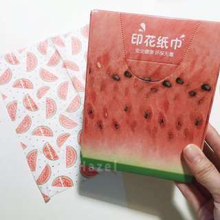 ☻🍉西瓜印花餐巾紙56抽