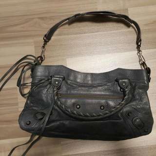 Auth BALENCIAGA Classic First Anthracite Grey 