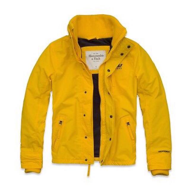 yellow abercrombie jacket