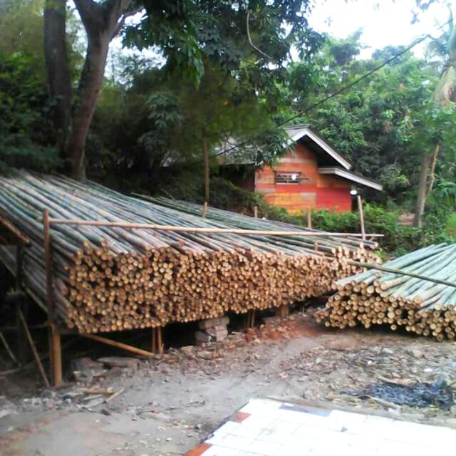 Bilik Motif Saung Bambu Minimalis Desain Kerajinan Tangan Karya Seni Di Carousell